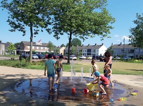 Heerlijk die fontein in het Willem-Alexanderpark!
